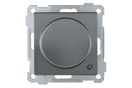 Розетка одноместная, ERB16-K95-16 (брутто 0.06 кг) цв.антрацит