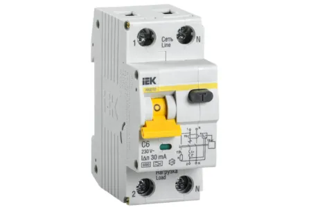Автоматический дифференциальный выключатель тока IEK MAD22-5-006-C-30