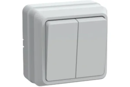 Выключатель двухклавишный EVO20-K01-10-DC EV020-K01-10-DC, шт EV020-K01-10-DC для моделей iek