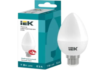 Лампа С35 7 Вт Е14, шт 14 для моделей iek