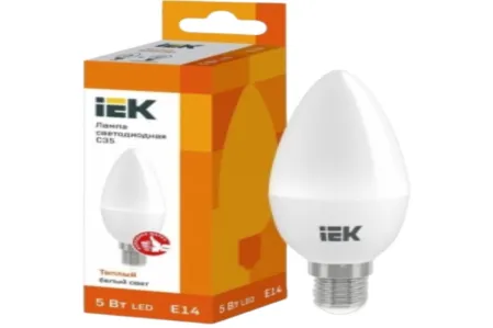 Лампа C35 5 Вт Е14, шт C35 для моделей iek