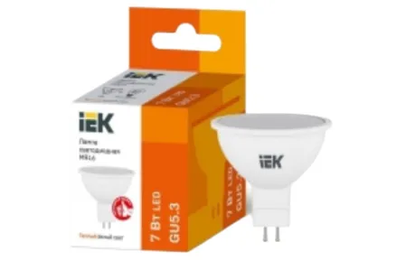 Лампа диодная LLE-MR16-7-230-30-G45, шт LLE-MR16-7-230-30-G45 для моделей iek