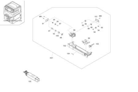 Бункер отработанного тонера 302H794420 дляKyocera TASKalfa 250CI/ 300CI/ 400CI/ 500CI/ 552CI