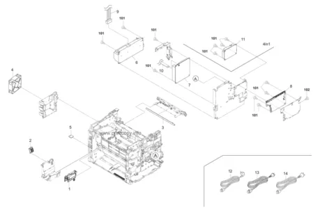 Плата факса 302M594080 для Kyocera FS1020MFP/ FS1025MFP/  FS1120MFP/ FS1125MFP/ FS1220MFP/ FS1320MFP/ FS1325MFP