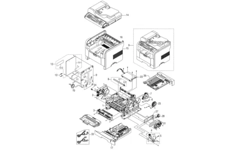 Главная плата (форматтер) 140N63350 для Samsung SCX-5530FN/ Xerox Phaser3300MFP