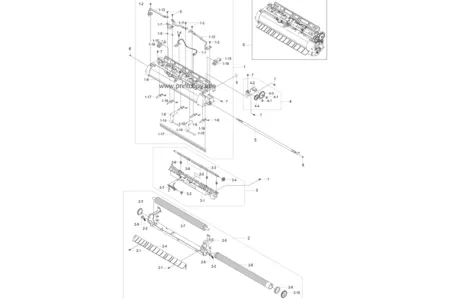 Samsung JC66-00597A Вал нагрева (теф.) JC66-00597A для Samsung|xerox моделей SAMSUNG ML-2150, SAMSUNG ML-2150W, SAMSUNG ML-2151N