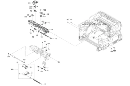 Ось роликов подачи 302RV94230 для Kyocera ECOSYS M2040dn/ M2135dn/ M2540dn/ M2635dn/ M2735dw/ P2040dn