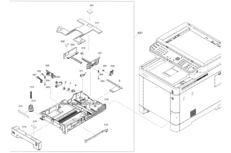 Кассета для бумаг CT-5141 | 302NV93011 | 302NV93010 | 302NV93012 | 302NV93013 для Kyocera ECOSYS M6030cdn/ M6530cdn