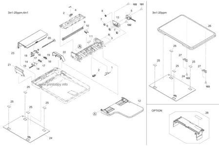 Лоток ADF 302M594020 для Kyocera Mita FS-1025MFP/ FS-1120MFP/ FS-1125MFP/ FS-1320MFP/ FS-1325MFP