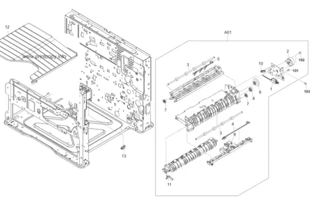 Выходной лоток 302K328300 | 2K328300 для Kyocera Mita ECOSYS M4125IDN/ M4132IDN/ FS-6525MFP/ FS-6025MFP/ FS-6030MFP/ FS-C8020MFP/ FS-C8025MFP/ TASKalfa-3010I/ 3510I/ 255