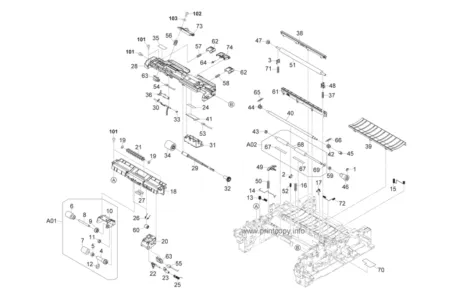 Подшипник правый вала регистрации 302HS24120 для Kyocera Mita FS-1135MFP/ ECOSYS M2030dn