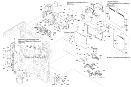Высоковольтная плата питания 302L794150 для Kyocera ECOSYS P8060CDN/ TASKalfa 2552CI/ 3252CI/ 3552CI/ 4002I/ 4052CI/ 5002I/ 5052CI/ 6002I/ 6052CI/ 2553CI/ 3253CI