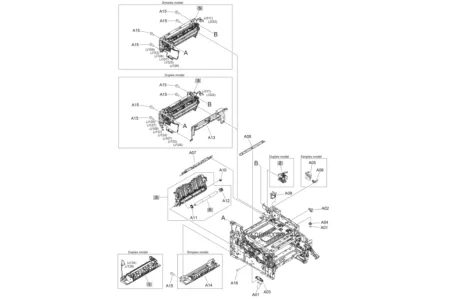 Вал переноса в сборе для аппаратов с дуплексом RM2-6397-000CN для HP LaserJet M477fdw Pro Color MFP