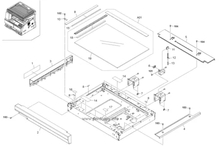 Блок сканера 302KK93070 | 302KK94500 | 302H717140 для Kyocera TASKalfa 180/ 220/ 181/ 221