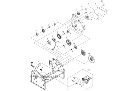 Редуктор в сборе RC1-2483 | RC1-2481 для Canon i-SENSYS MF4018/ LBP2900/ HP M1005