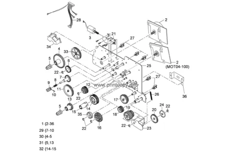 Главный редуктор 002N02804 | JC61-02245A для Xerox WC 4150/ WC 4250/ WC 4260