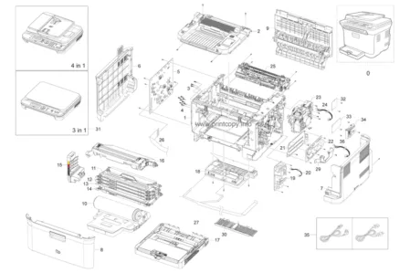Задняя крышка JC97-03178B для Samsung CLX3170/ CLX3175