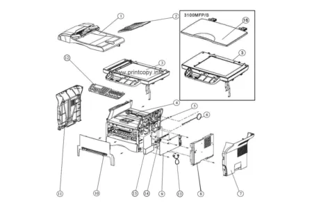 Блок сканера 109N00690 для Xerox Phaser 3100 MFP