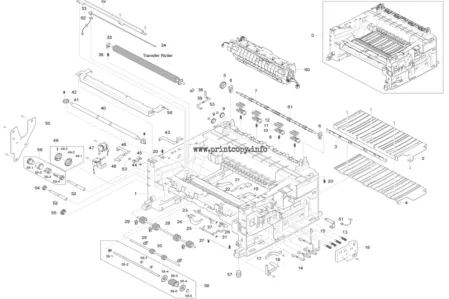 Samsung JC61-00591A Пластмассовое основание ролика захвата JC61-00591A для Samsung моделей  ML-1510,  ML-1520, ML-1710P