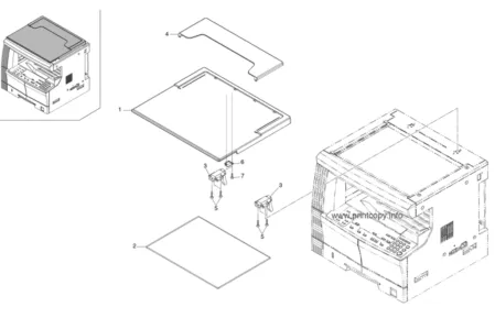 Шарнир крышки стола (без ADF) 2A612820 для Kyocera Mita KM-1620/ 2020/ KM-1635/ 2035/ KM-1650/ 2050/ KM-2540/ 3040/ KM-2550/ KM-2560/ 3060