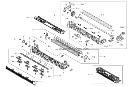 JC66-00934A  JC61-03781A  JC66-02742A  6107-001163 FUSER ROLLER-EXIT_MAIN для Samsung SLM2070 FUSER ROLLER-EXIT_MAIN для Samsung SLM2070F FUSER ROLLER JC66-02742A для моделей Samsung SLM2070