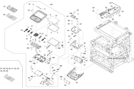 Панель управления 302N494030 для Kyocera TASKalfa 3051ci/ 3551ci/ 4551ci/ 5551ci