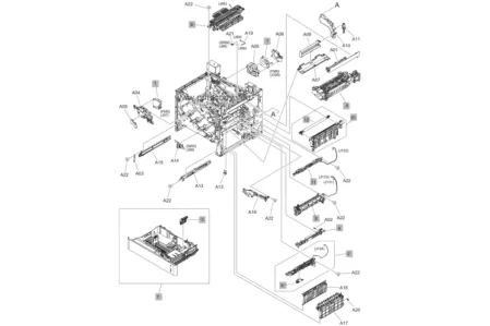Узел выхода бумаги RM2-6621 для HP LaserJet M652/ M653/ M681/ E65050