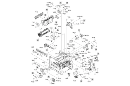 Вентилятор  RK2-1988 для HP LaserJet P4014/ P4015/ P4515