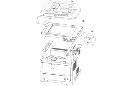 Планшетный сканер A8P79-60121 | A8P79-65015 A8P79-60141 для HP LaserJet M521dn Pro MFP