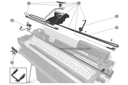 Нож в сборе CQ890-67017 для HP DesignJet T120/T520 (В)