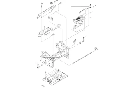 Защелка сканера левая RC1-2498-000CN для HP LaserJet M1005 MFP