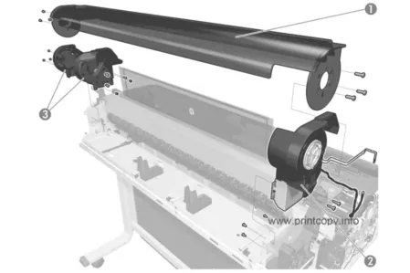 Крышка рулона 24-Pro CQ890-67013 для HP DesignJet T120/T520 (O)