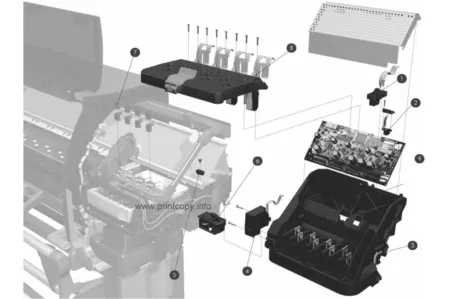 Каретка печатающей головки Q6651-60290 | Q6651-60002 | CQ109-67011 | CQ109-60021 для HP DesignJet Z6100/ Z6200/ T7100/ T7200