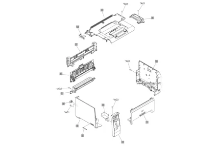 Задняя крышка RM1-7216 для HP LaserJet Pro CP1020/ CP1025/ M175/ M275nw
