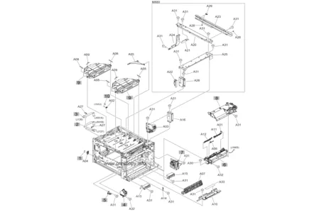 Блок лазера RM2-5174 | RM2-5175 | RM2-5176 для HP LaserJet M880z