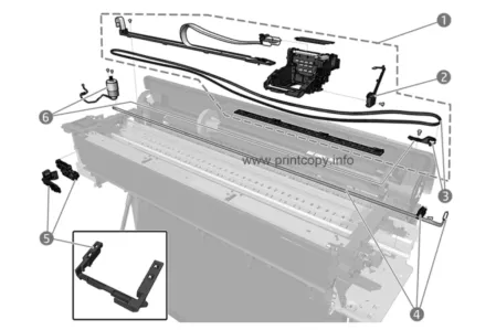 Каретка F9A29-80031 | 5HB06-67001 для HP DesignJet T630/ T210/ T650