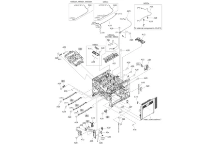 Лампа пред-экспозиции RM2-7168 для HP Color LaserJet Enterprise M552dn/ M553dn/ M577/ E57540