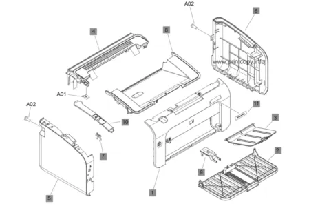 Base model Face-down cover assembly для HP LaserJet P1100 Pro Series Base model Face-down cover ass RM1-6889-000CN для моделей HP LaserJet P1100 Pro Series