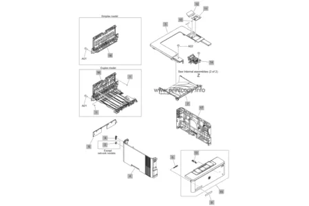 Covers, M402 and M403 Cartridge door assembly (NFC models M402/M403) для HP LaserJet M402 Pro Cover RM2-5436-000CN для моделей HP LaserJet M402 Pro