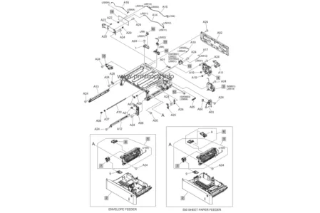 RM2-0892 550 Sheet Feeder main body components Узел захвата из кассеты (лоток 3,4,5)  (M631, M632, M633) Paper Pickup Assy для HP LaserJet Enterp RM2-0892-000CN для hp моделей  LASERJET ENTERPRISE M607,  LASERJET ENTERPRISE M608,  LASERJET ENTER