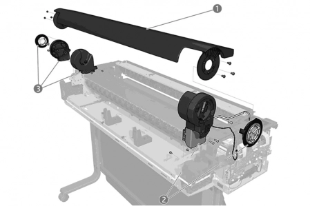 Левая опора рулона 5HB08-67004 для HP DesignJet T210/ T230/ T250/ T630/ T650/ T650