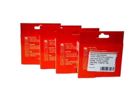 Набор картриджей T0731-T0734 для струйного принтера Epson TX200, TX209, TX219, TX300F, TX510FN, TX60FW, T30, T40W совместимый