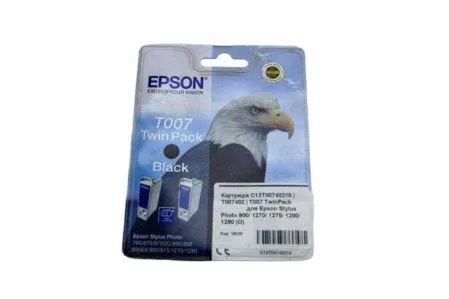 Картридж C13T00740210 | T007402 | T007 TwinPack черный для Epson Stylus Photo 900/ 1270/ 1275/ 1280/ 1290 (О)