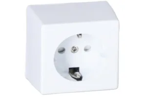 Розетка одноместная PC20-3-ББ, ERB11-K01-16-Dc, в упаковке 10 шт (брутто 0.65 кг)