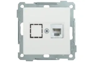 Розетка компьютерная RJ-45, EKB15-01-K01 (брутто 0.05 кг) цв.белый