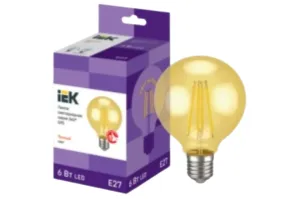 Лампа светодиодная LLF-G95-6-30-E27-CLG (брутто 0.1кг)