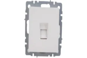 Розетка компьютерная BR-K10-1-K01, цвет белый, шт BR-K10-1-K01 для моделей iek
