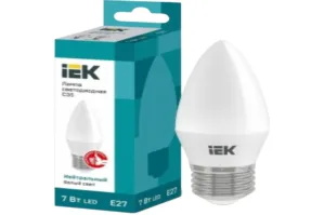 Лампа C35 7 Вт Е27, шт C35 для моделей iek