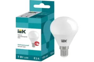 Лампа C45 7 Вт Е14, шт C45 для моделей iek