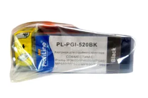 Картридж PGI-520BK чёрный для Canon PIXMA iP3600/ iP4600/ iP4700/ MP540/ MP550/ MP560/ MP620/ MP630 совместимый